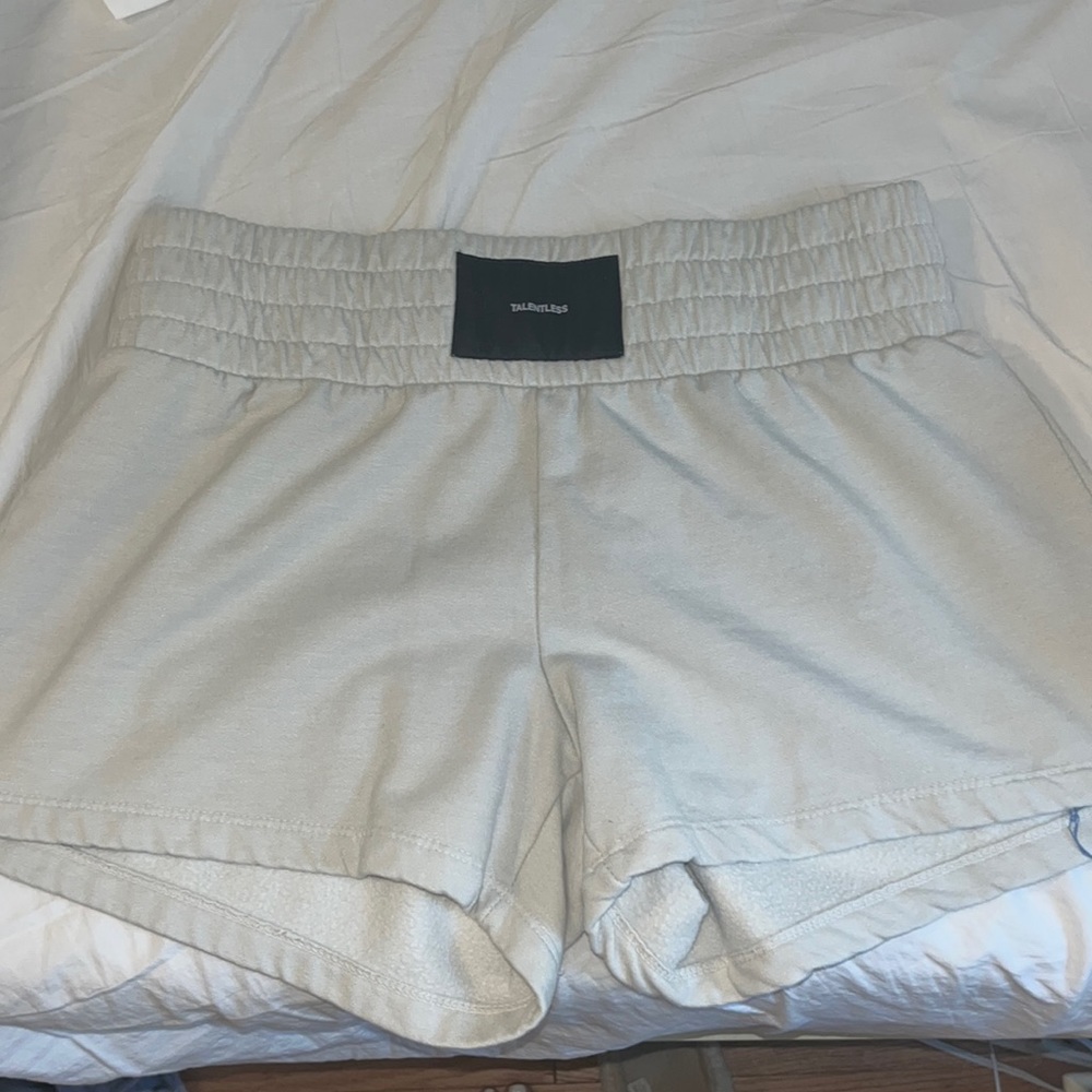 TALENTLESS Light Gray Athletic Shorts
